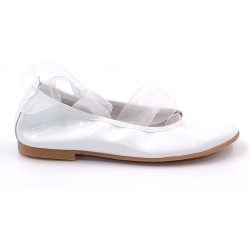 Boni Bella - girls white leather shoes