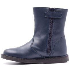 Boni Clovis - boots fourrées cuir bleu marine