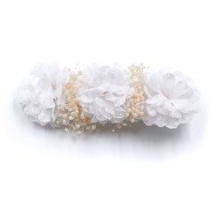 barrette cheveux fille - fleurs blanches