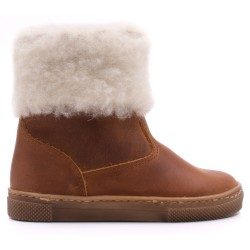 copy of Boni Dolly - Brown Woollen Boots - Brown Leather