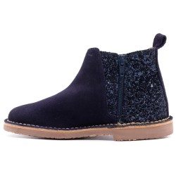 Boni Jade - Bottines Chelsea fille paillette bleu